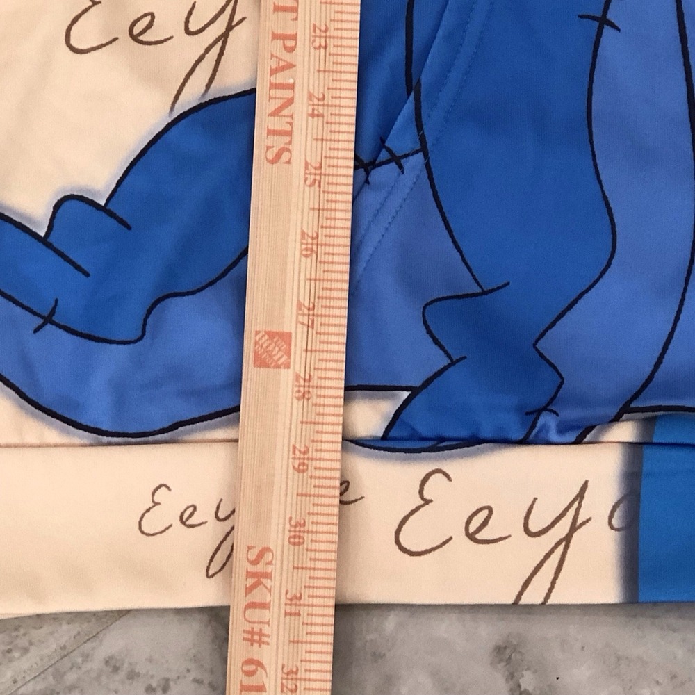 Disney Eeyore Hoodie 3XL Full Print Zip Up Winnie The Pooh Graphic Blue Adult - Picture 7 of 11